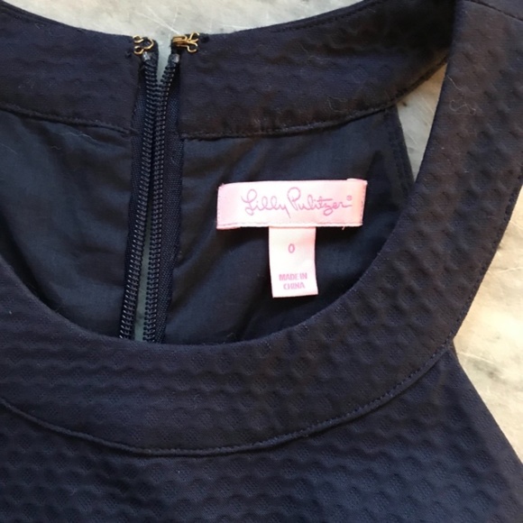 Navy Lilly Pulitzer Ashyln Shift Dress (Size 0) - Picture 4 of 4